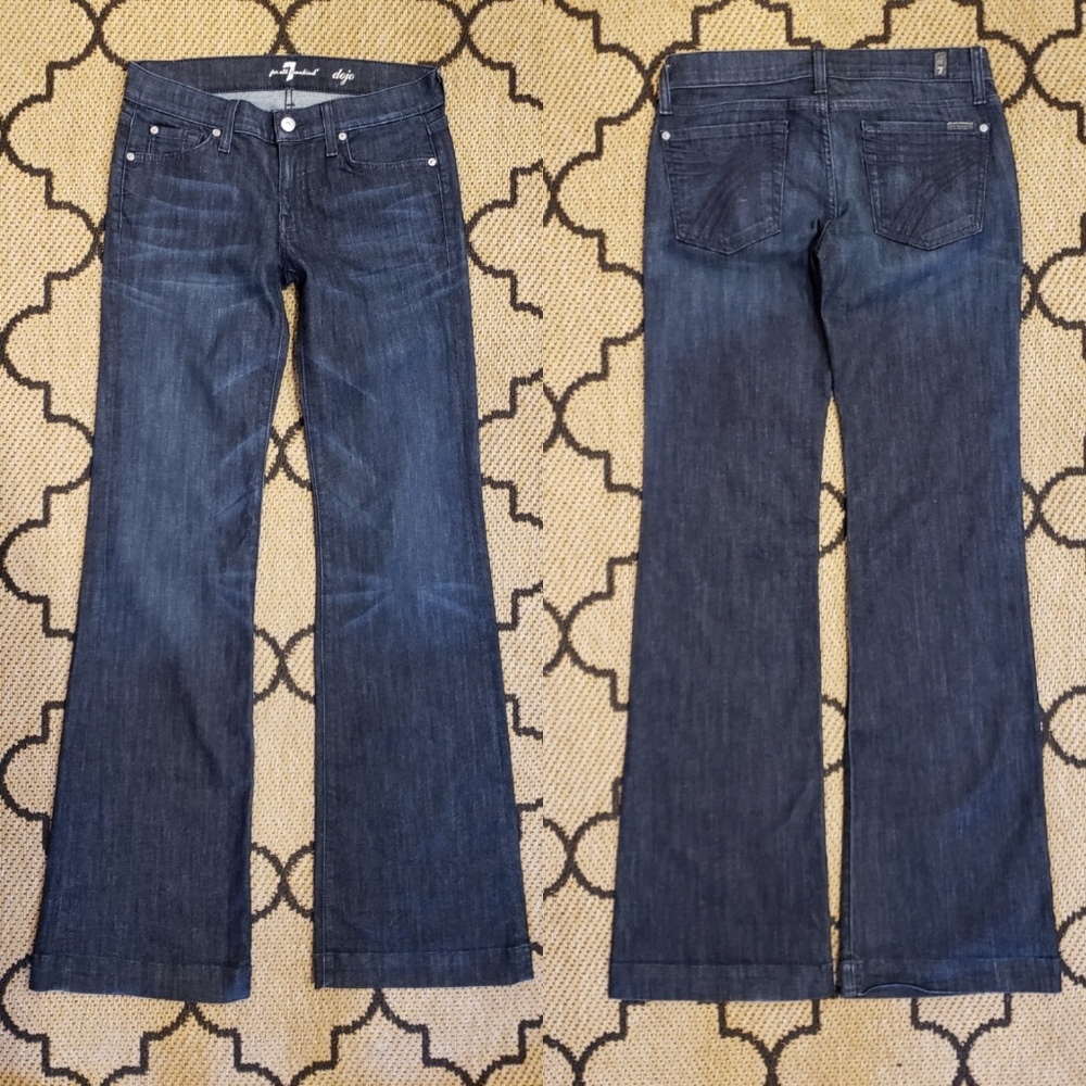 7 For All Mankind Dark Wash 'Dojo' Trouser Jeans